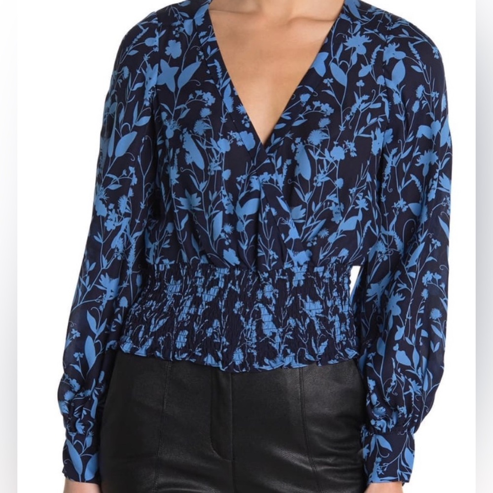 Parker silk floral blouse, XS